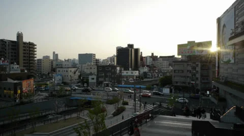 Tokyo Japan Sunset From Sky Tree Roof 1 Stock Footage 24885630