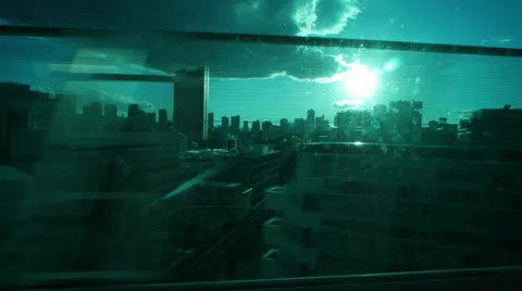 Tokyo Japan Sunset While Driving Stock Footage 24848538