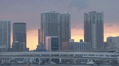 Tokyo Konan Sundown Timelapse Japan Stock Video Pond5