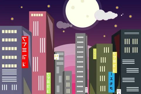 Tokyo landscape Stock Illustration