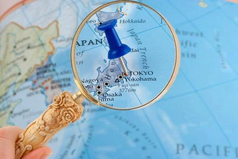 Tokyo map tack Stock Photos