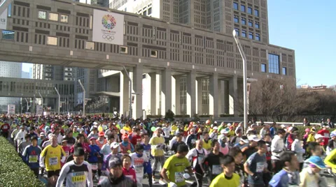 Tokyo Marathon Stock Footage 31207125