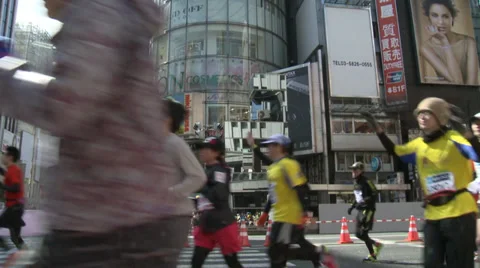 Tokyo Marathon Stock Footage 31253383