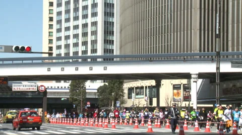 Tokyo Marathon Stock Footage 31253442
