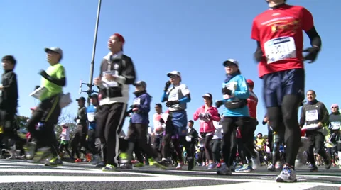Tokyo Marathon Stock Footage 31253630