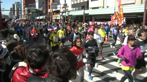 Tokyo Marathon Stock Footage 31255349