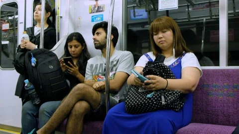 Tokyo Metro Subway Commuters Stock Footage 111447222