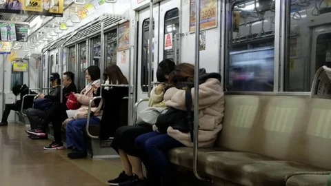 TOKYO METRO SUBWAY Stock Footage 84505738