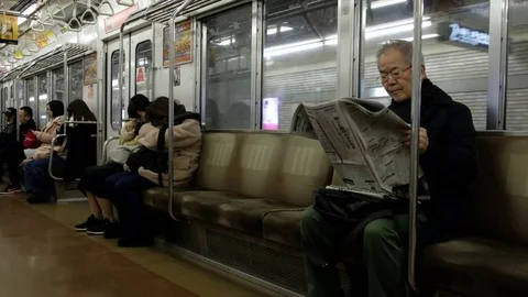 TOKYO METRO SUBWAY Video stock 84505843