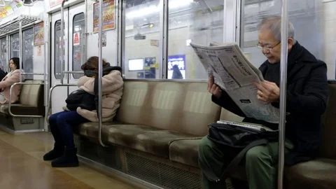 TOKYO METRO SUBWAY Stock Footage 84505940