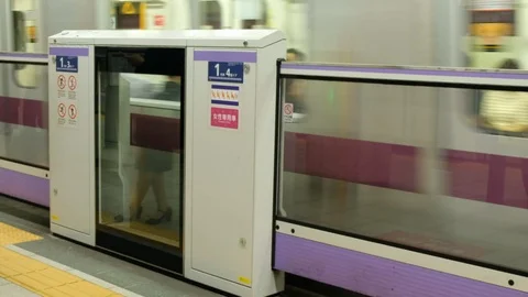 Tokyo Metro Subway Train Stock Footage 111447636