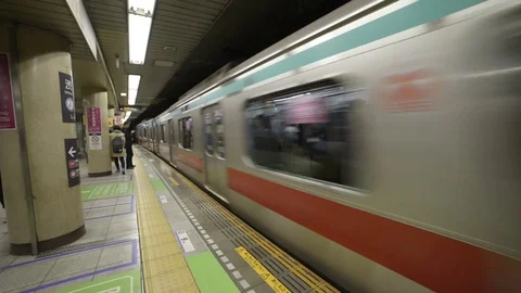 Tokyo metro train Video stock 83816851