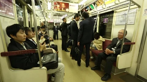 Tokyo Metro Train Stock Footage 203785657