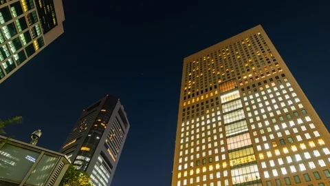 Tokyo Modern Building Time Lapse, Japan Video stock 123296869