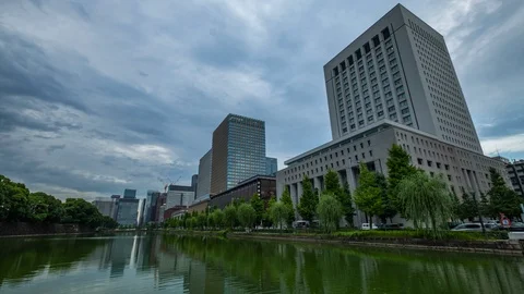 Tokyo Modern Buildings Timelapse Stock Footage 112687323