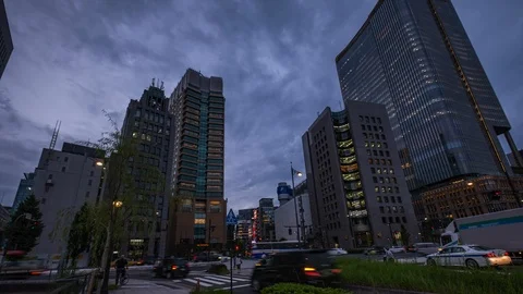 Tokyo Modern Buildings Timelapse Stock-Footage 112687340