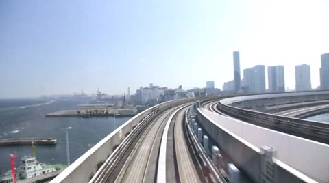 Tokyo monorail train Video stock 32274119
