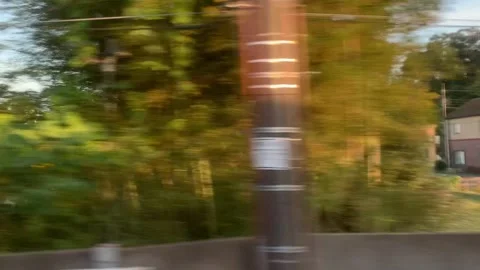 Tokyo to Narita fast train as seen from a passengers point of view Stock Footage 222030005