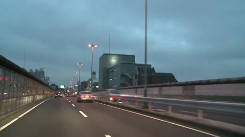 Tokyo night driving Stock Footage 31080338
