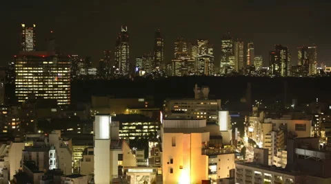 Tokyo at night Stock Footage 1016476