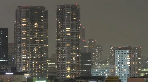 Tokyo at night Stock Footage 3495723