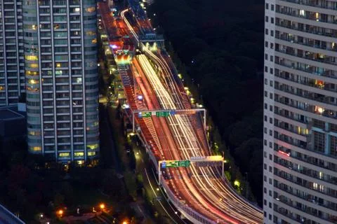 Tokyo at night Stock Photos