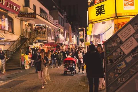 Tokyo at night Stock Photos