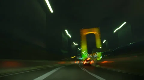 Tokyo night view Driving high way time lapse in Japan Video stock 39393355