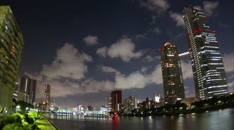Tokyo night view time lapse in Japan Stock Footage 39389302