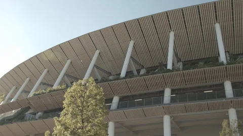 Tokyo olympic games stadium construction Stock Footage 115823441