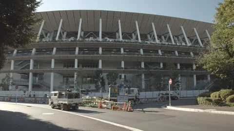 Tokyo olympic games stadium construction Stock Footage 115823452