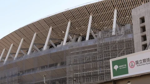 Tokyo olympic games stadium Video stock 102598327