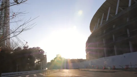 Tokyo olympic games stadium Video stock 102598505