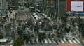 Tokyo People Walk Crosswalk Commuter Commuting Busy Street Car Traffic Timelapse HD Footage