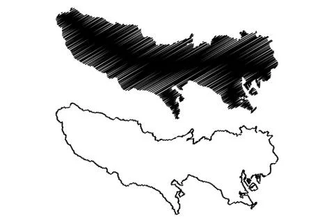 Tokyo Prefecture map vector.... Stock Illustration