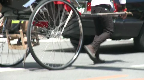 Tokyo Rickshaw Stock Footage 31403319
