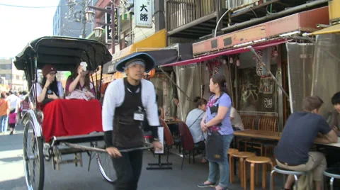 Tokyo Rickshaw Stock Footage 31476906