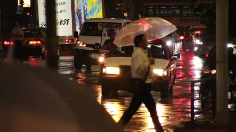 Tokyo road in rain Video stock 40640712