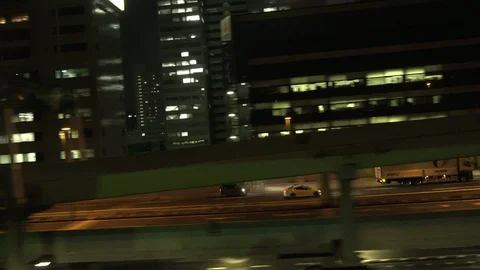 Tokyo road from the train Stock-Footage 94423265