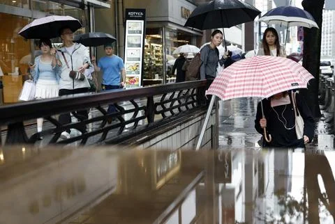 Tokyo sets record for consecutive days of rain, Japan - 29 Sep 2026 Stock Photos