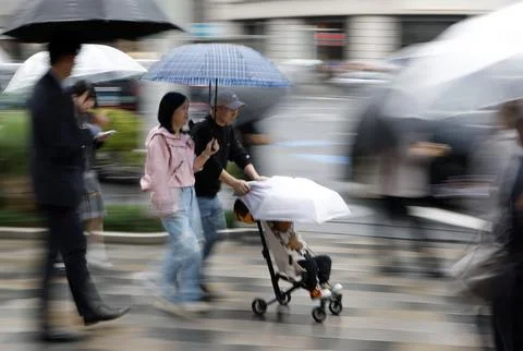 Tokyo sets record for consecutive days of rain, Japan - 29 Sep 2026 Stock Photos
