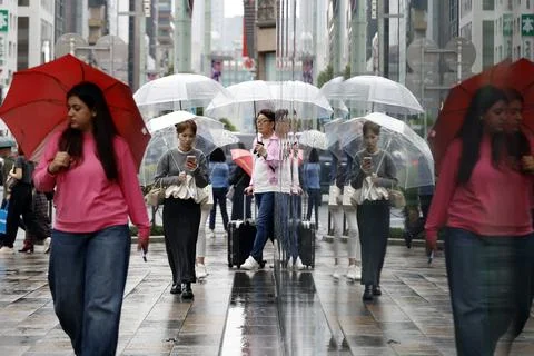Tokyo sets record for consecutive days of rain, Japan - 29 Sep 2026 Stock Photos