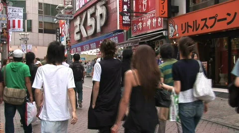 Tokyo Shibuya - People - Consumerism Stock Footage