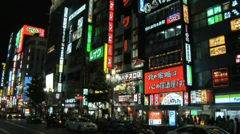 Tokyo Shinjuku at Night 10 Stock Footage
