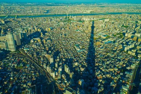 Tokyo Sky Tree Shadow Stock Photos