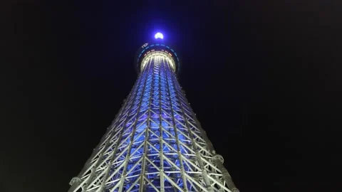 Tokyo Sky Tree special lighting Stock Footage 147532516