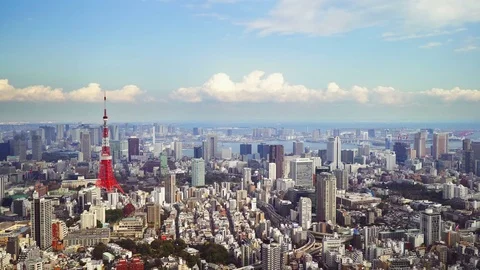 Tokyo Skyline Video stock 76909342