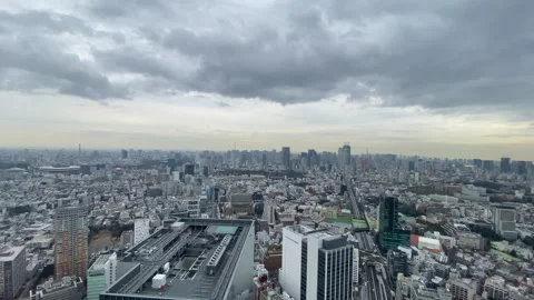 Tokyo Skyline Panorama: View from SkyTree Stock Footage 247815956