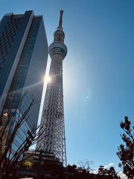 Tokyo Skytree, daytime, low angle pt.1 Stock Photos