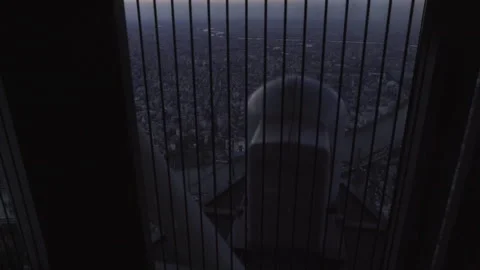 Tokyo Skytree Elevator view out of windows while moving up Vídeos de archivo 255137748